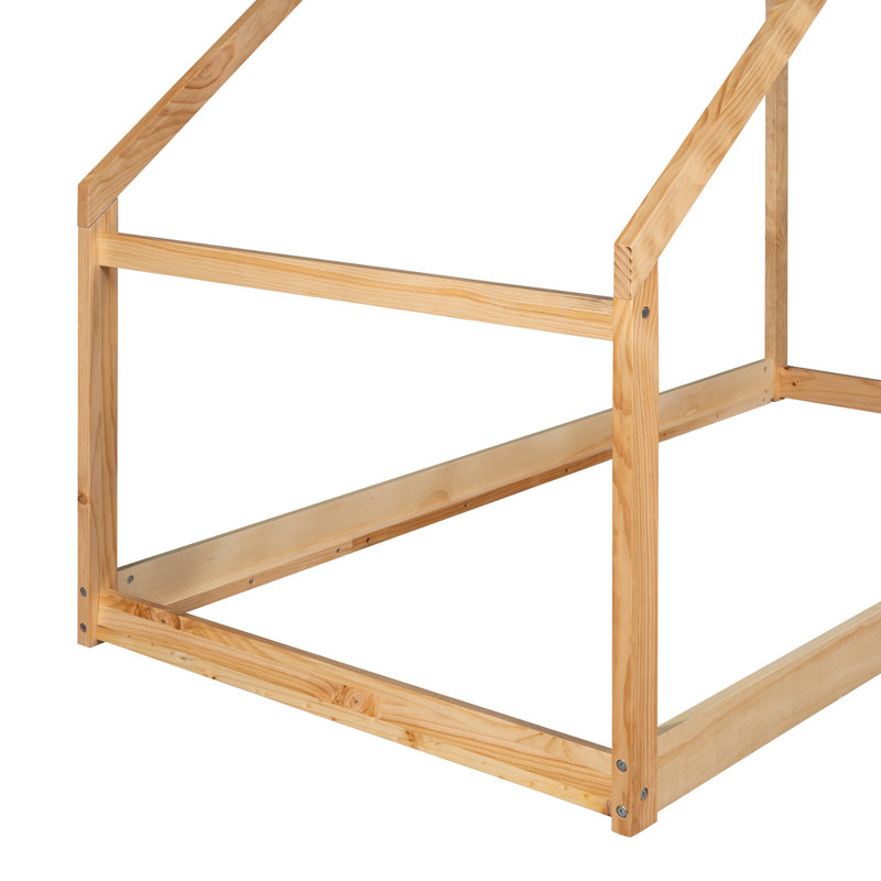 Lit simple en bois Armido, Naturel