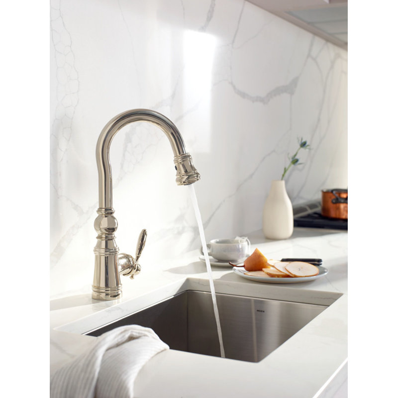 Weymouth Pull Down Bar Faucet with Power Clean, Polished Nickel