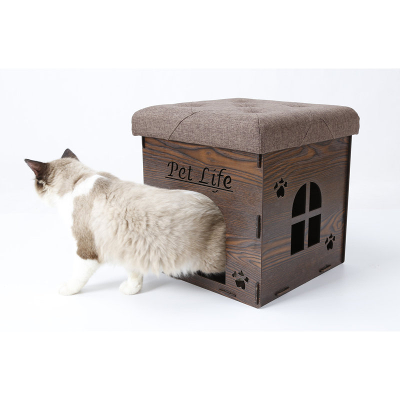Lit rectangulaire pour chat, Brun