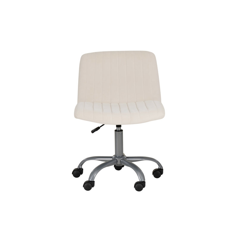 Morency Swivel Office Chair, Cream