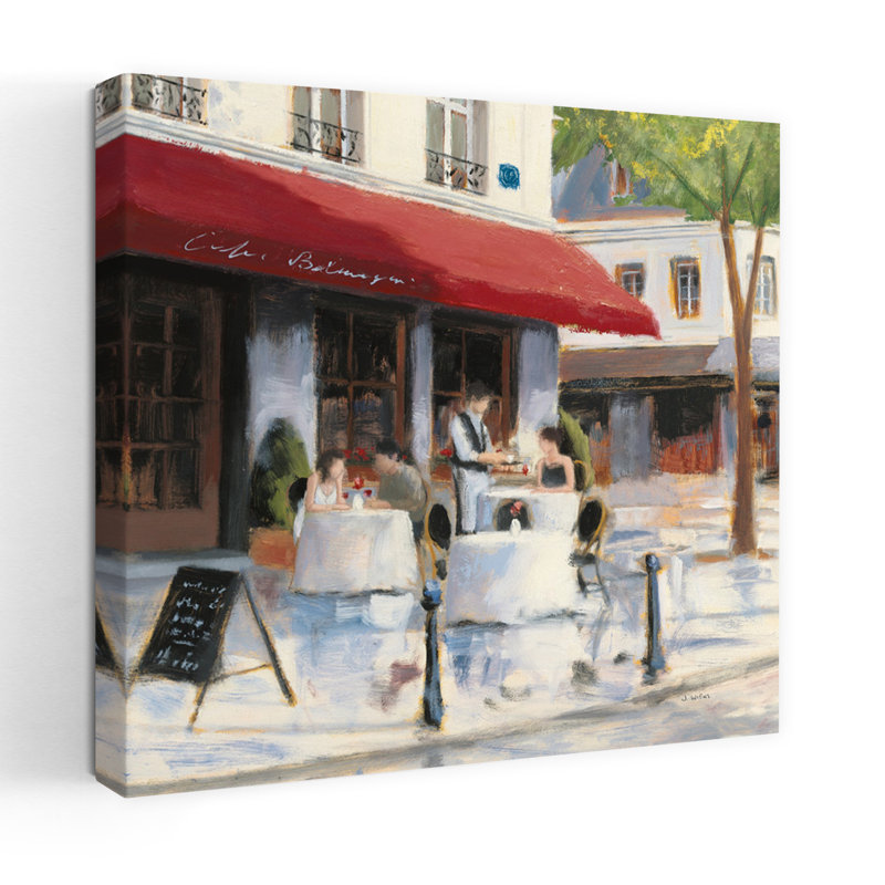 Art contemporain de détente au café I avec café France, H 18 po x l 18 po