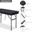 Portable Party 4 FT. Folding Ice Cooler Table with Removable Matching Skirt and Drain Hose-93498043