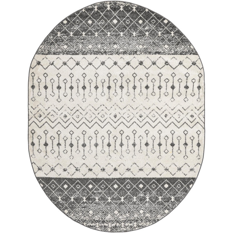 Tapis en polypropylène tissé à la machine Briehn, Ovale 7 pi 10 po x 10 pi