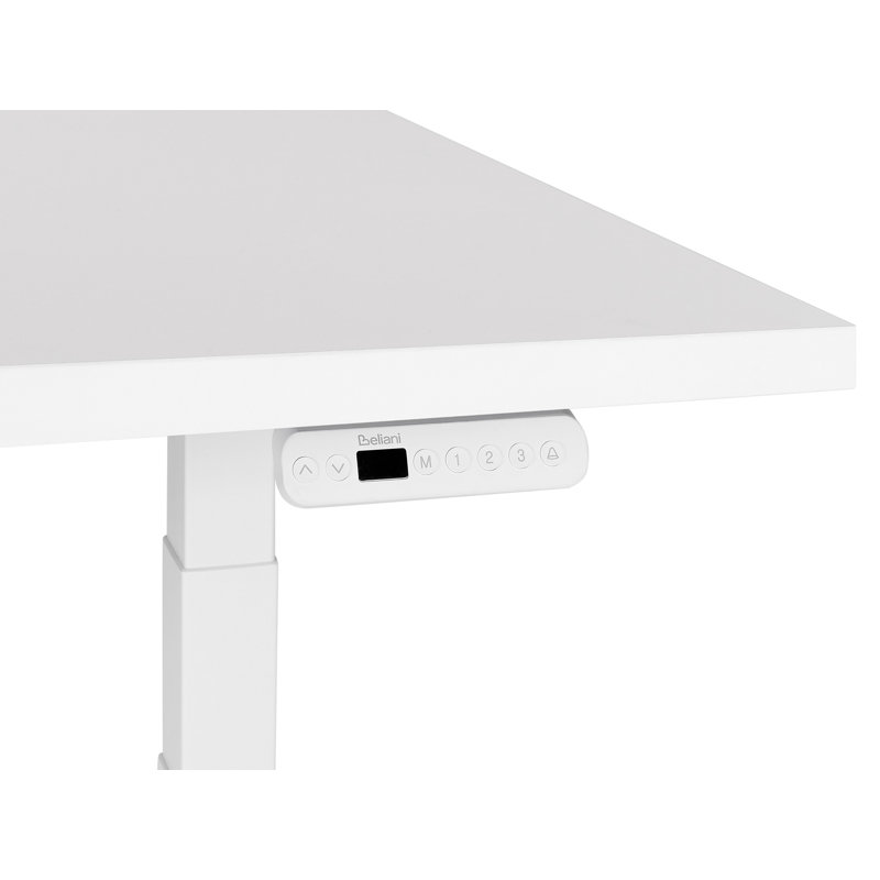 Ashrith Adjustable Metal Base Standing Desk, White