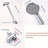 Shanmuyin Square Shower Set - 8"/10" Rain Head + 3-Function Handheld & Adjustable Arm