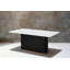 Table de salle à manger rectangulaire en faux marbre, base Wave