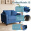 Fauteuil d'appoint surdimensionné en velours côtelé de 118 cm de large, fauteuil d'appoint à assise profonde avec coussins-1575491753