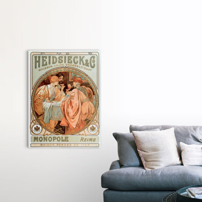 " Advertising Poster For Heidsieck Champagne Company, 1901 " by Alphonse Marie Mucha