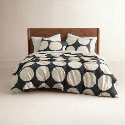 Marimekko Kivet Charcoal Cotton Duvet Cover Set