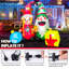Gnomes simples avec décoration gonflable et boule de neige