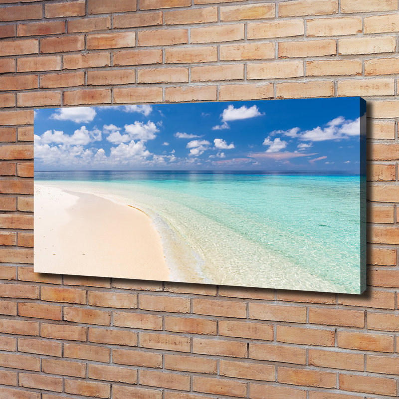Beach In Maldives - Wrapped Canvas Print