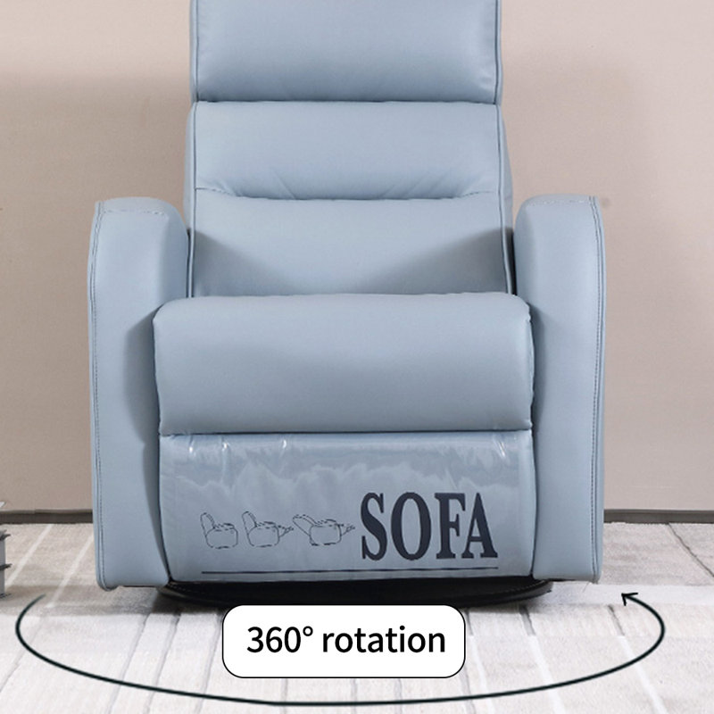 Fauteuil inclinable moderne pivotant pour salon moderne, Bleu