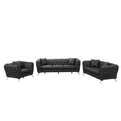 Modern 3-Piece Sofa Sets With Sturdy Metal Legs -  Rosdorf Park, 4AD5BE1A033D4FC8AC319951C59E1212