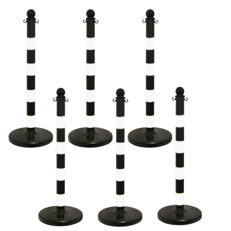 Poteau Mr. Chain Stripes, Noir / blanc