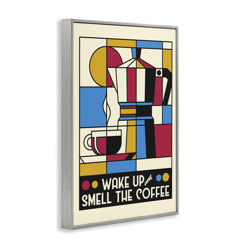 Estampe numérique rétro Wake Up & Smell Coffee, design par Tobe Fonseca, H 18 po x l 12 po, Estampe numérique Farmhouse