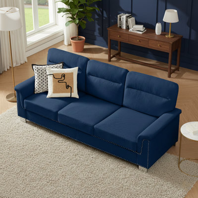 3-Seater Sofa With Nailhead And Cushion
