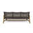 Outdoor Acacia Wood Wicker 3 Seater Sofa, Patio Furniture Conversation Set for Backyard-95418564
