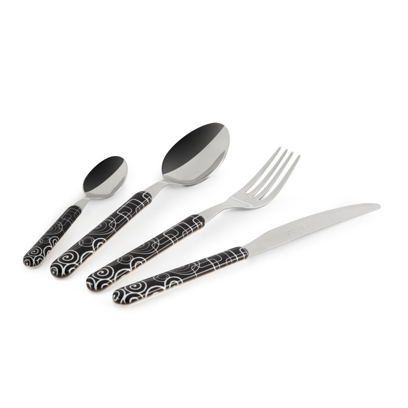 Excelsa Magic Black Cutlery Set 16 Pieces