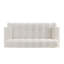 Canapé 88 po 3 places en chenille avec capitonnage 88 po, blanc neige