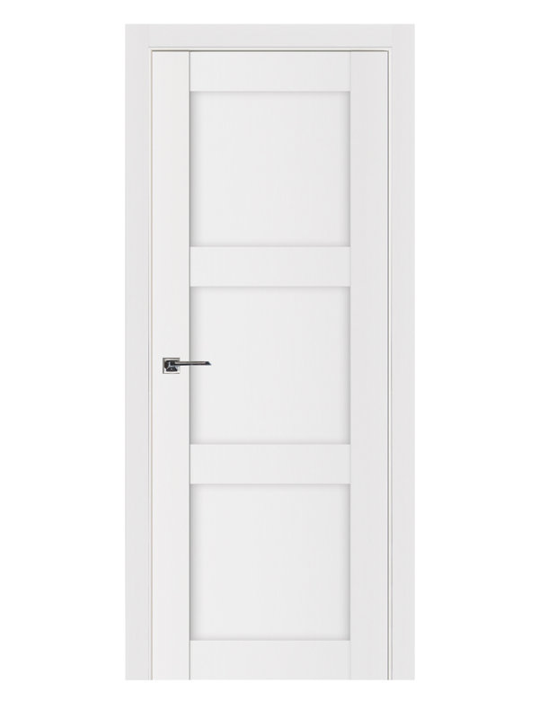 Porte intérieure stratifiée blanc pré-suspendu Stile 025, Droite, 35,75 po x 80 po
