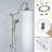 Brushed Nickel Shower Outfit With 2.5 Gpm Flow - Optimal Water 8" Large Rain Head & Diverter Valve Convenient Showering-127299586