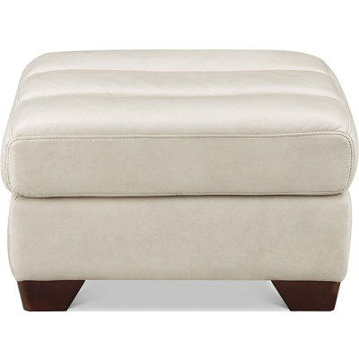 Monticello Top Grain Leather Ottoman