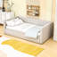 Lit de jour simple en chenille rembourré avec lit gigogne simple-2113181080