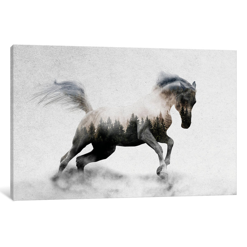 « hest i », impression sur toile, H 18 po x l 26 po x P 1,5 po