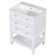 Bathroom Vanity With Sink, Bathroom Storage Cabinet with Drawer and Open Shelf, Solid Wood Frame, White
