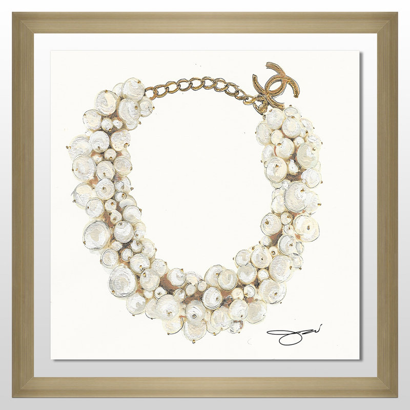 " Pearl Necklace 2 " by Jodi, 27.5" H x 27.5" W x 0.75" D