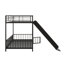 Metal Bunk Bed With Slide And Guardrails-196571182