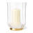 Delmara 9.6'' H Crystal Tabletop Hurricane