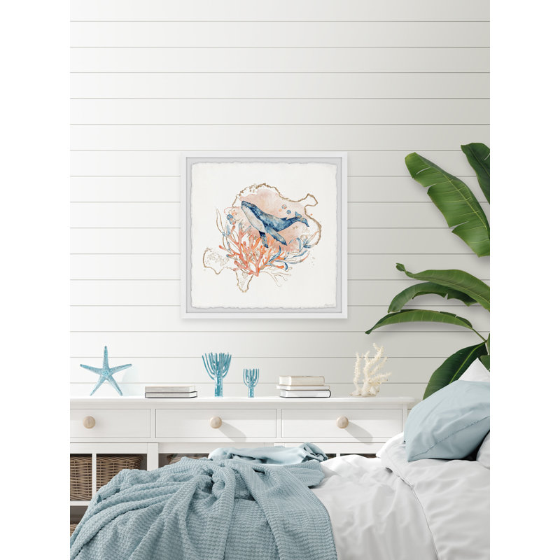 Whale''s Journey by Marmont Hill - Single Picture Frame Painting, 30cm H x 30cm W x 3.81cm D
