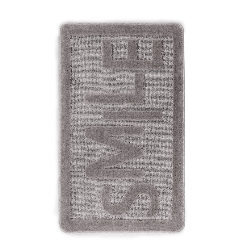 Non-Slip Bathmat, Grey, 23.6 x 39.4 Inches | 100% Polypropylene, 10 mm Total Thickness, 1300 g/m² | Machine Washable at 30°F, Vacuum Friendly | Perfect for Bathroom Safety & Comfort, Durable Design