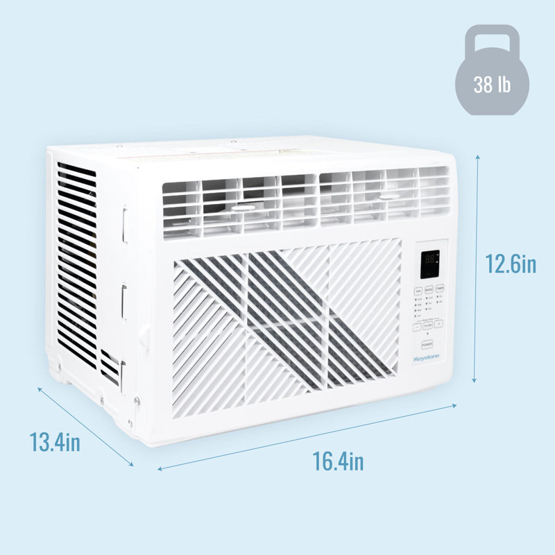 White 6000 BTU Window Mounted Air Conditioner with Remote Control