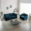 Ensemble 2 pièces de causeuse et de chaise rembourrées en chenille pour salon, solution de mobilier confortable et élégante