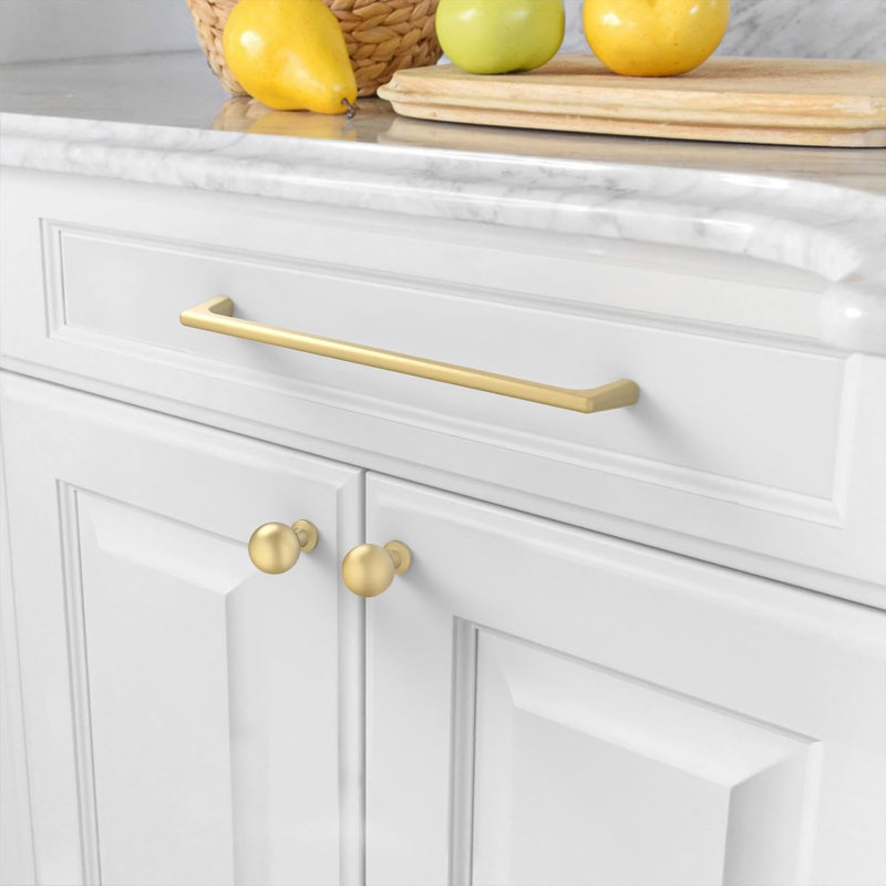 Paquet de 10 poignées d'armoire - poignées d'armoire de cuisine à trou central, poignées de tiroir durables pour armoires, armoires, commodes et garde-robes