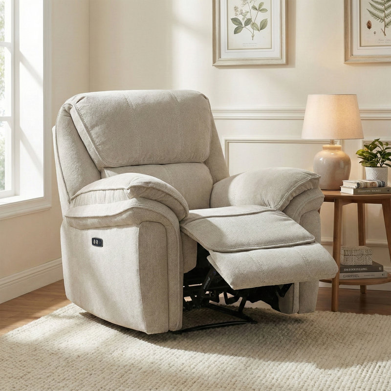 Coomer 97cm Wide Standard Recliner, Beige