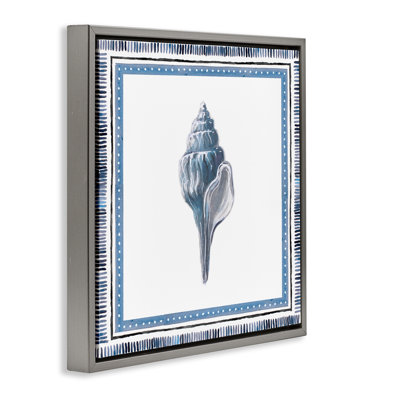 Soft Blue Conch Shell Floating Frame, design by Lanie Loreth