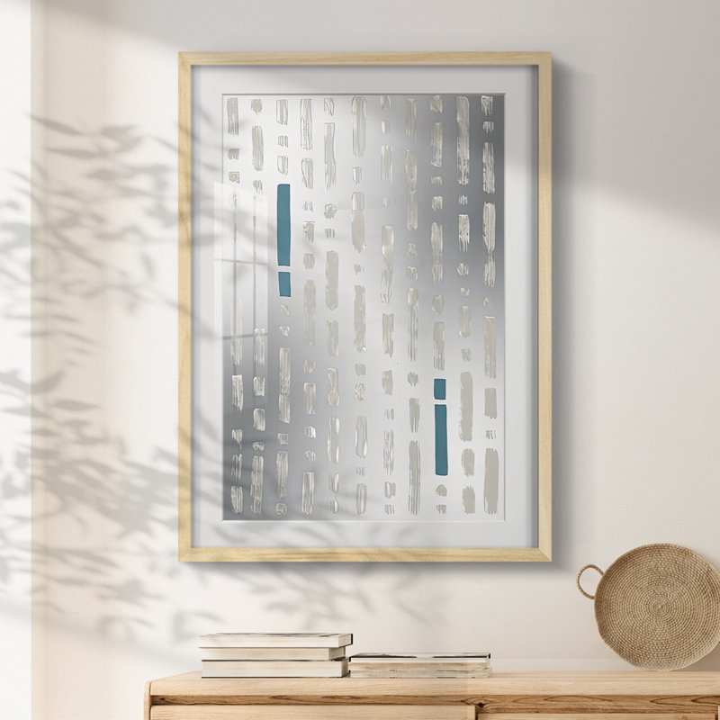 Printed Brushwork II - Impression encadrée, Naturel, H 28,5 po x l 20,5 po