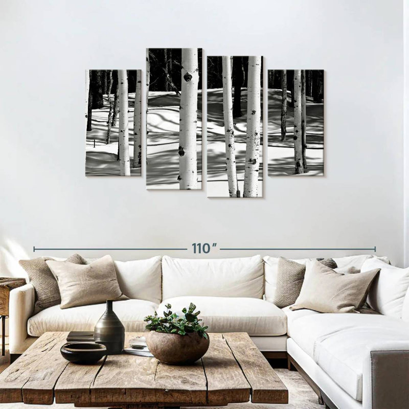 Harnek Aspens monochrome, H 48 po x l 75 po