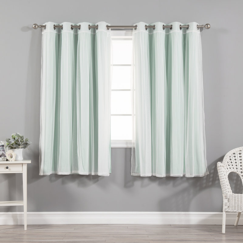 Panneau coulissant en polyester Natascha, L 52 po x L 63 po, Menthe
