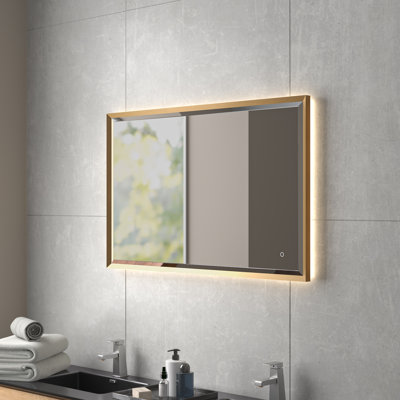 Miroir de salle de bain / meuble-lavabo biseauté Chavdar