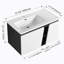 Meuble-lavabo mural flottant 36 po avec lavabo en céramique et porte d'armoire à fermeture en douceur 36 po-797112852