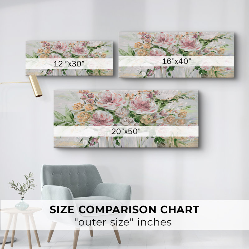 Soirée de printemps - Toile tendue avec châssis - Prêt à accrocher, H 20 po x l 50 po