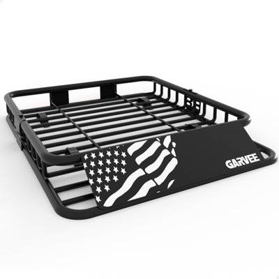Universal Roof Rack Cargo Basket, 51" x 36" Heavy Duty Roof Rack Carrier with Wind Fairing, 200 Lbs Capacity Car Top Luggage Holder for SUVs, Trucks, RVs