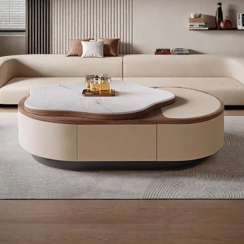 Table basse réglable en pierre micro-cristalline