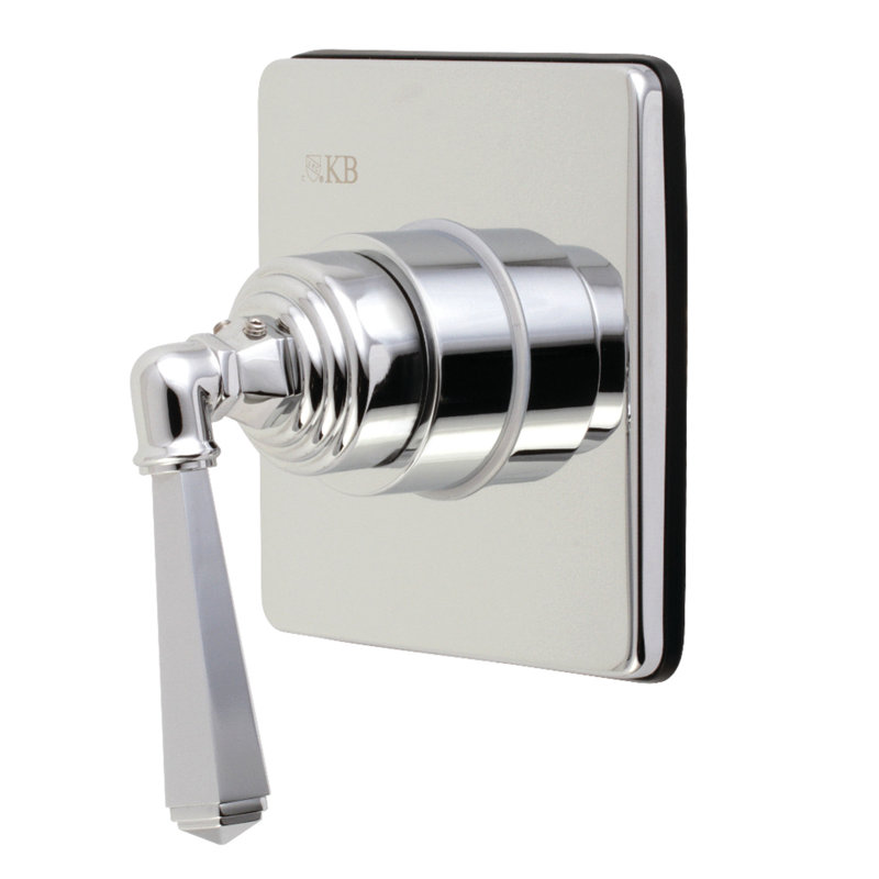 Kingston Brass Metropolitan Single-Handle Wall Mount Three-Way Diverter Valve with Trim Kit, Polished Chrome