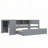 Wood Daybed with Trundle,Storage Drawers and Side Shelves-1682106820-1682106822