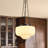 Glint 1 - Light 14.9" Schoolhouse Ribbed Milky Glass Shade Pendant Light for Dining Room